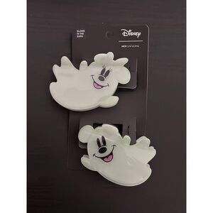 Disney Mickey Mouse & Minnie Mouse Ghost Glow-In-The-Dark Claw Hair Clip Set